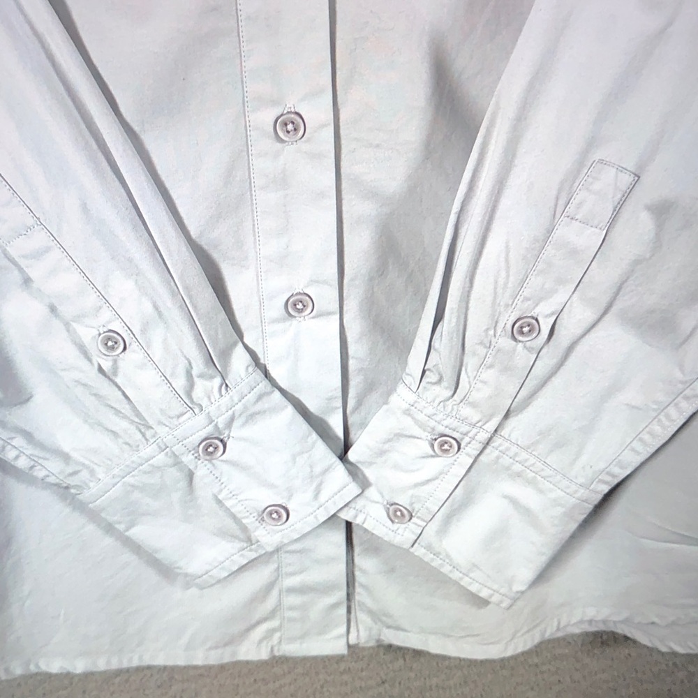 Julia Amory Classic Light Blue Long Sleeve Button-Up Shirt - Picture 8 of 10